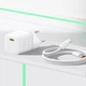 Комплект для швидкої зарядки Зарядний мережевий пристрій Baseus GaN5 Mini 25W Type-C 3A QC3.0+PD3.0 + Кабель Type-C to Type-C 100W 1m (P10110909213-01) White - зображення 3