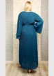 Сукня коктейльна плісе шифонова бірюзова Moda Italia L-XXL 21-306 - зображення 7
