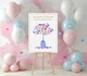 Плакат для голосування на гендер пати, Baby shower "Деревце" з рожевими та блакитними наліпками у формі сердечок - изображение 4