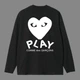 Лонгслив Comme Des Garcons Play 10004 черного цвета, размер S - изображение 2