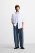 Джинси вільного крою Zara Wide Leg 32 синій 3991/390/427 - изображение 1
