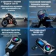 Мотогарнитура для шлема Rider BT5.3 Q58 Max Bluetooth с водонепроницаемым динамиком с подсветкой RGB - изображение 4