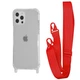 Чехол с ремешком WAVE Clear Case with Strap для Apple iPhone 12/12 Pro red - изображение 1