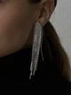 Серьги вечерние праздничные со стразами камнями свадебные кульки длинные ( 2437117476) - изображение 1