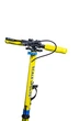 Самокат для детей от 5-ти лет с ручным тормозом, фонариком и звоночком Scale Sports SS-08. Желто-голубой - изображение 7