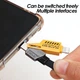 Кабель WUW-X207 USB, Type-C, Lightning, 65W, 1m, black - изображение 3