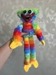 Мягкая игрушка Хаги Ваги и Киси Миси 40 см Huggy Wuggy Разноцветный Радужный - изображение 4
