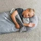 Детский спальный мешок игрушка подушка 3-в-1 на молнии SmartUs Baby sleeping bag Size S 130х50 Акула Silver - изображение 6