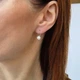 Серебряные серёжки на петле с Белым Жемчугом Серебро 925 пробы Родированное с2ж/256 0.80г - изображение 8