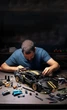 Конструктор Emissi Technic модель Lamborghini, 1280 деталей, масштаб 1:14 (36*16 см), від 5 років, Сірий з жовтим - зображення 9