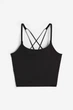 Топ спортивний H&M 271131730 L Чорний - изображение 1