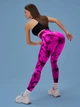 Лосины Мраморные с пуш ап push up высокая посадка Розовые S (L7004441) - изображение 7
