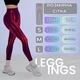Лосины неоновые с пуш ап (push up) для йоги Рубиновый неон M (L7003641) - изображение 3