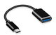 Роз'єм Type-C штекер конектор перехідник адаптер USB Type A (мамо) з корпусом кабель 16 см чорний - зображення 1