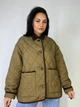 Куртка женская Lady Yep 9090 рубашка оверсайз стеганая демисезонная на пуговицах комбинированная с вельветом M коричневая - изображение 1