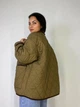 Куртка женская Lady Yep 9090 рубашка оверсайз стеганая демисезонная на пуговицах комбинированная с вельветом M коричневая - изображение 2