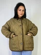Куртка женская Lady Yep 9090 рубашка оверсайз стеганая демисезонная на пуговицах комбинированная с вельветом M коричневая - изображение 7