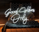Неоновая вывеска «Good vibes» 60х42 cм - изображение 4