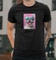 Мужская футболка B&C Collection с принтом Бульдог в очках, M Черный - изображение 1