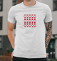 Мужская футболка B&C Collection с принтом Сердечки, 2XL Белый - изображение 1