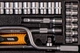 Набір інструментів MASTERTOOL PROFI ½" 24 шт 10-32 мм гнутий вороток CrV50BV30 металевий кейс 78-4125 - изображение 5