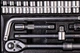 Набір інструментів MASTERTOOL PROFI ½" 26 шт 8-32 мм телескопічна тріскачка CrV50BV30 металевий кейс 78-4126 - изображение 4