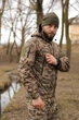 Тактическая демисезонная куртка Undolini Soft Shell Пиксель, размер 54 (2XL) - изображение 2