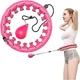 Складной массажный обруч хула-хуп Intelligent Hula Hoop с массажными роликами и утяжелителем Розовый 8767 - изображение 7