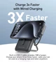 Powerbank павербанк УМБ підставка для телефону Choetech Magnetic Wireless 10000mAh 20W PD Type-C In/Out Qi-15W build-in cabel Black (B735-CCBK) - зображення 5