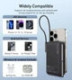 Powerbank павербанк УМБ підставка для телефону Choetech Magnetic Wireless 10000mAh 20W PD Type-C In/Out Qi-15W build-in cabel Black (B735-CCBK) - зображення 7