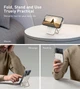 Powerbank павербанк УМБ подставка для телефона Choetech Magnetic Wireless 10000mAh 20W PD Type-C In/Out Qi-15W buid-in cabel White (B735-CCWH) - изображение 7