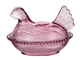 Стеклянная емкость с крышкой Chicken 15x11x11cm violet - изображение 1