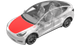 Капот із заводської ґрунтовки TSLGM Tesla Model Y 1493370-E0-A JDT-0845848 - зображення 3