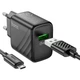 Мережевий зарядний пристрій HOCO CS21A Rich single port QC3.0 charger set(Micro)(EU) Black (6942007609890) - изображение 4