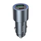 Автомобільний зарядний пристрій HOCO Z60 Bloom 48W dual-port PD30W+QC3.0 multi-protocol car charger Metal Gray (6942007642095) - изображение 1