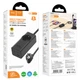 Сітковий підовжувач HOCO NS9 Wisdom 1-position (PD67W/3C1A) desktop socket (EU/GER) Black - зображення 2