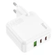 Сетевое зарядное устройство HOCO C115A Header PD65W GaN three-port(2C1A) charger White (6931474798312) - изображение 3