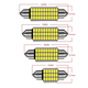 Лампа діодна освітлення салону, номерного знаку 12V C10W; T10.5x43; SV8.5; 6000k біле світло ( ALB-C10W-LED6000-35 ) - зображення 4