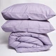 Постельный набор Moon&Star пододеяльник 143х210 + 2 наволочки 40х60 Satin Stripe Soft Lilac (MS-890000840) - изображение 2