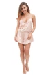 Жіноча шовкова піжама з шортами та коротким топом Martelle Lingerie 314 S Пудровий - зображення 1
