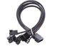 Перехідник живлення для кулерів з MOLEX (молекс) ->5 шт 27см 4 pin роз'єм, (всередині 2 pin +12в - 12в) hub кулер fan Чорний - зображення 3