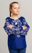 Дитяча вишиванка для дівчинки vishivano4ka 950-10 110-116 синя - зображення 2