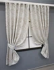 Комплект коротких штор VR-Textil Жакард Мармур Al3 № 1599ш Молочний з бежевим 145х170 см 2 шт (35-0280) - зображення 2