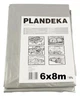 Тент-брезент 110 г/м² | 6 × 8м Wimar PLANDEKA защитный серый - изображение 1