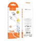 Кабель синхронизации Hoco X109 Silicone USB to МicroUSB 2.4A 1 м White (35926_3605831) - изображение 2
