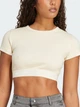 Футболка хлопковая короткая женская Adidas Originals Rib Ss Top JD0040 L Crewht (4067906132262) - изображение 4