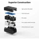 Сплітер UGREEN NW114 RJ45 Network Keystone Jack Inline Coupler Жіночі 1книжки (Black)(UGR-20390) (UGR-20390) - зображення 5