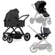 Универсальная коляска 3в1 Ninos Estrella Black Black - изображение 1