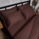 Набір Moon&Star Satin Stripe Warm Espresso Простирадло 180х220 см + 2 наволочки 50х70 см (MS-880000652) - зображення 1