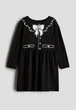 Платье для девочки черное Бант H&M 110-116см (400010107) - изображение 1